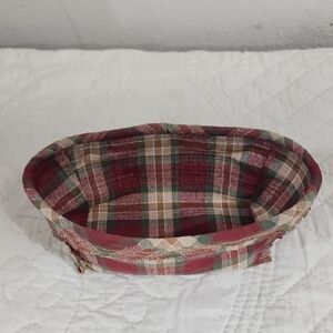 Longaberger Plaid  Knick Knack Basket Liner Only